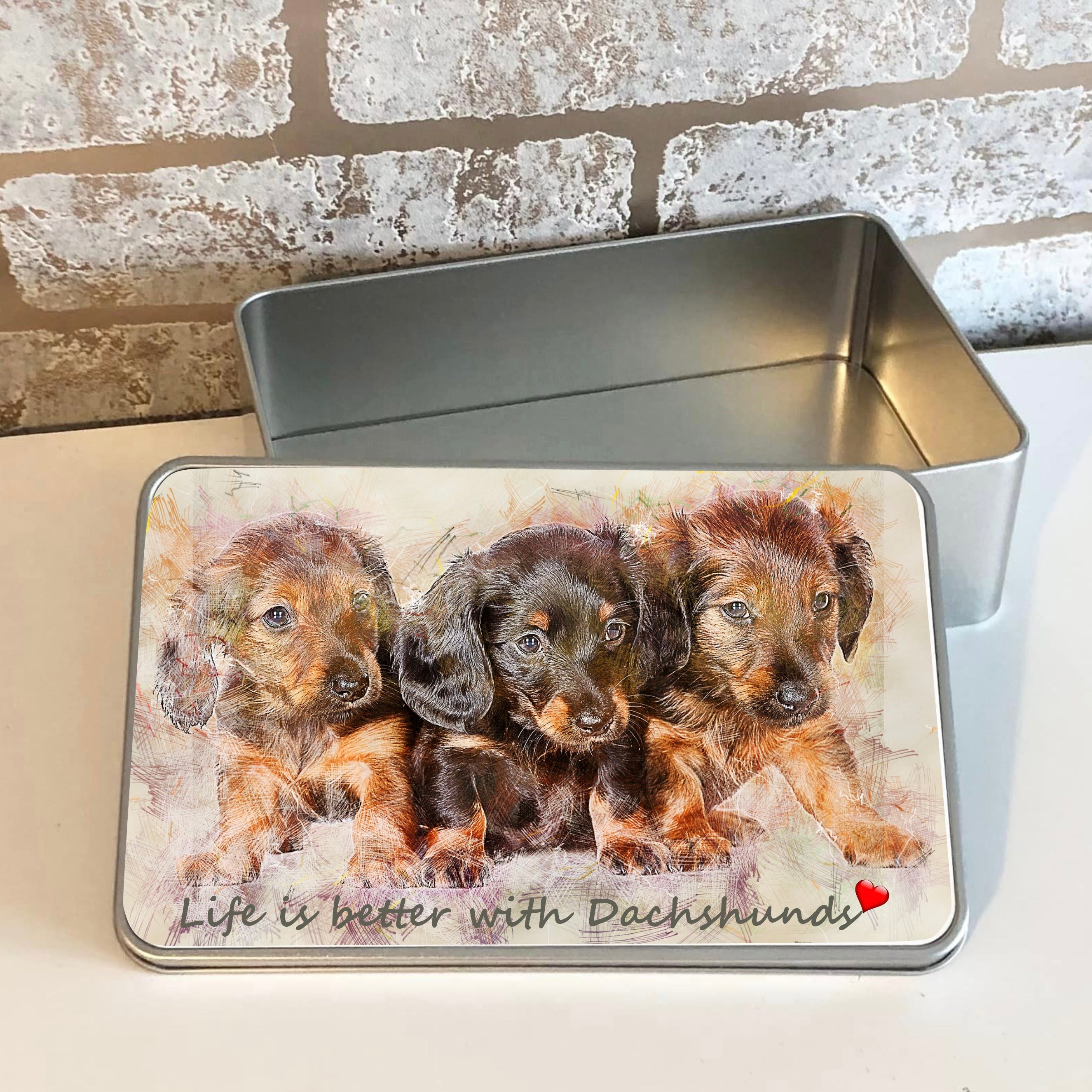 Dachshund Storage Tin