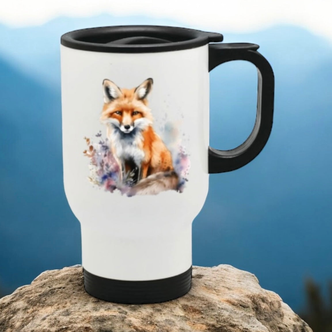 Personalised Fox Travel Mug