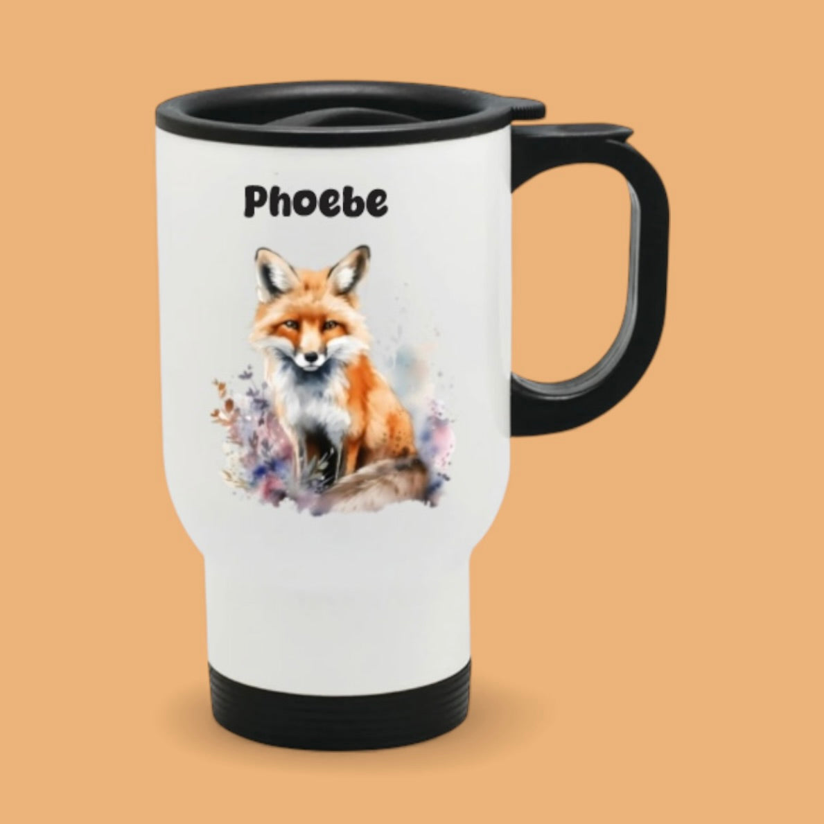 Personalised Fox Travel Mug