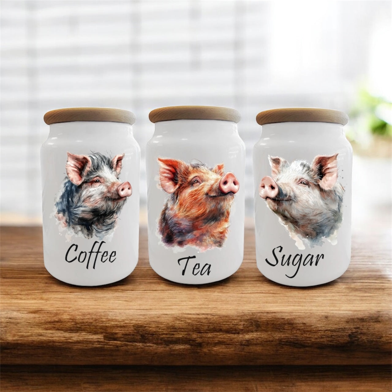 Pig Themed Jars
