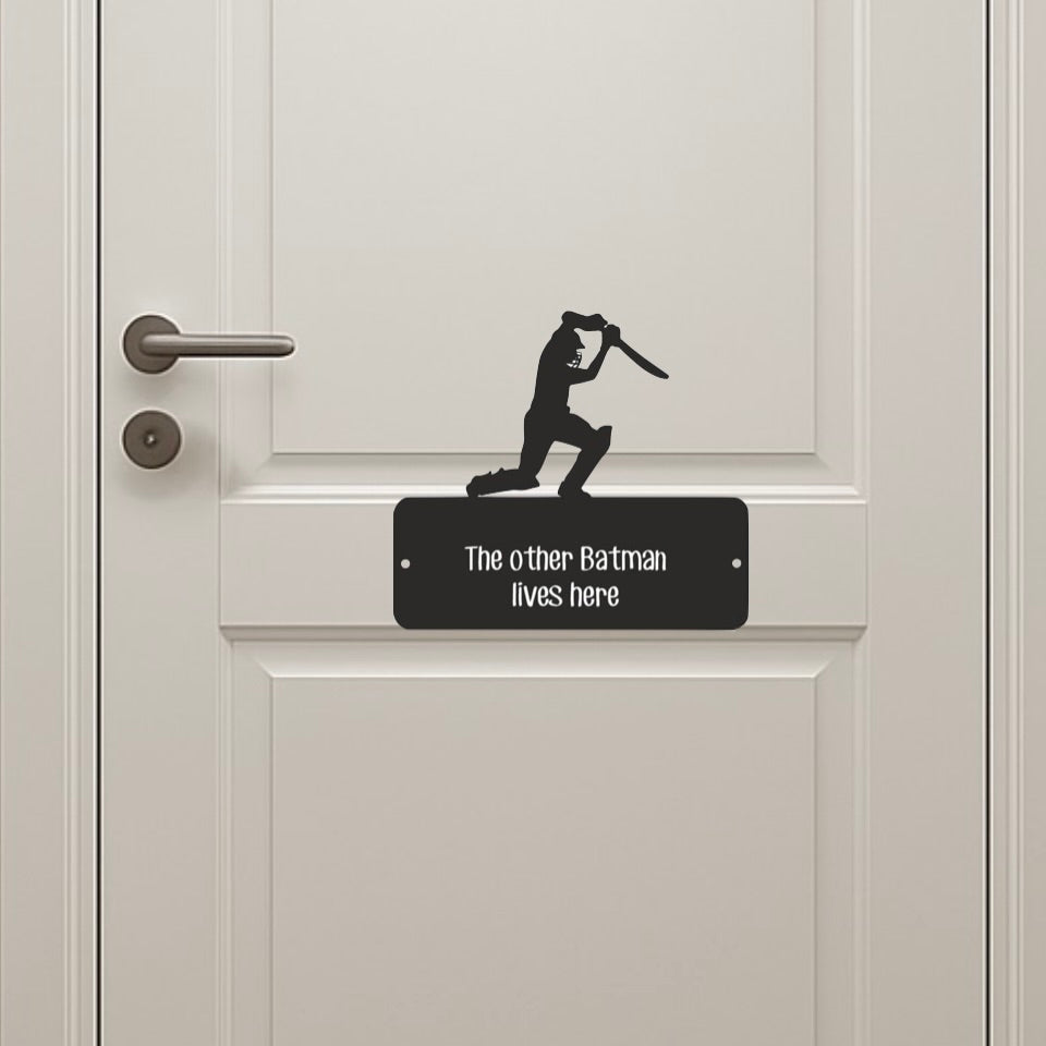 Personalised Cricket Door Plaque
